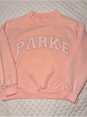 PARKE PINK MOCK NECK SWEATSHIRT